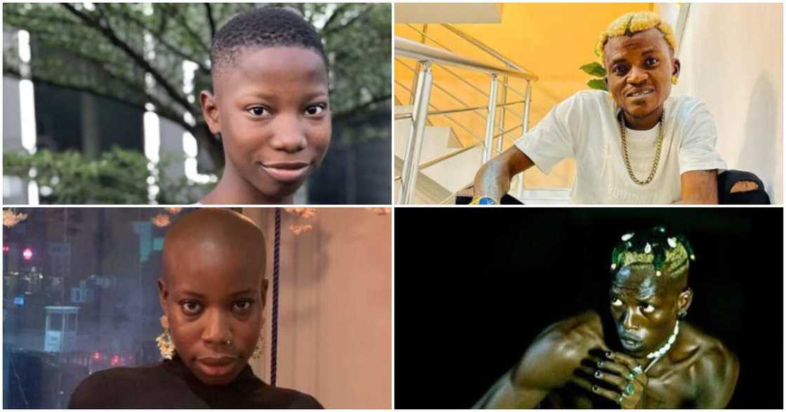 Nigerian singer Portable, comedian Emanuella and lookalikes in BBNaija house Nigerian singer Portable, comedian Emanuella and lookalikes in BBNaija house
