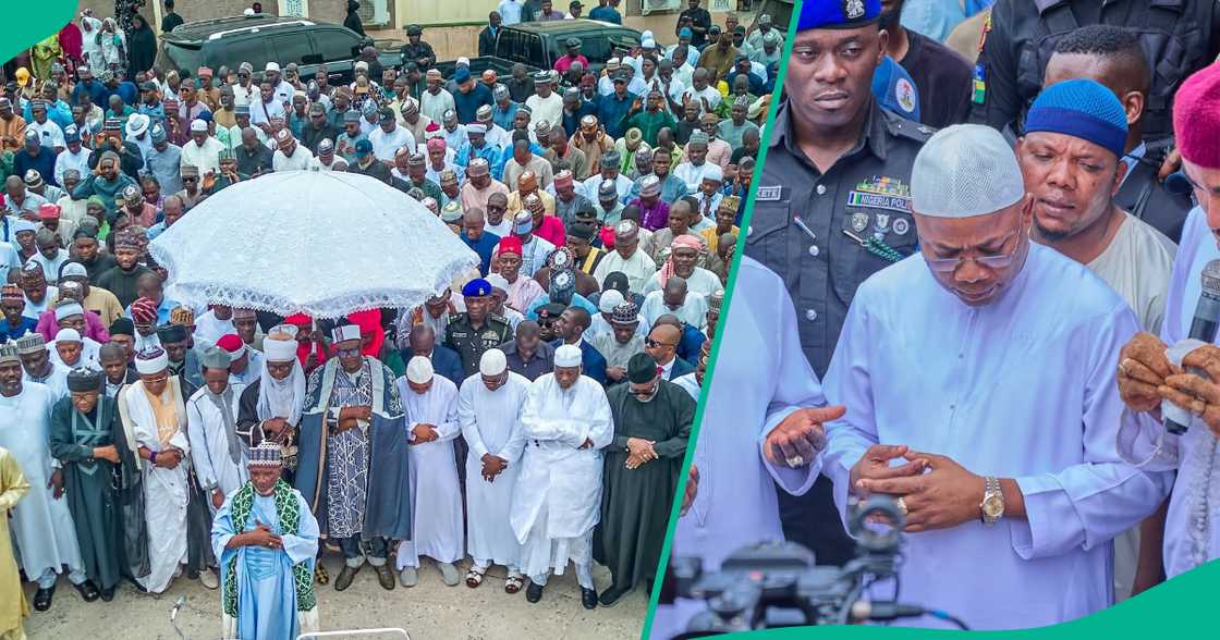 Gwamna Ododo a wurin jana'izar mahaifinsa. Gwamna Ododo a wurin jana'izar mahaifinsa.