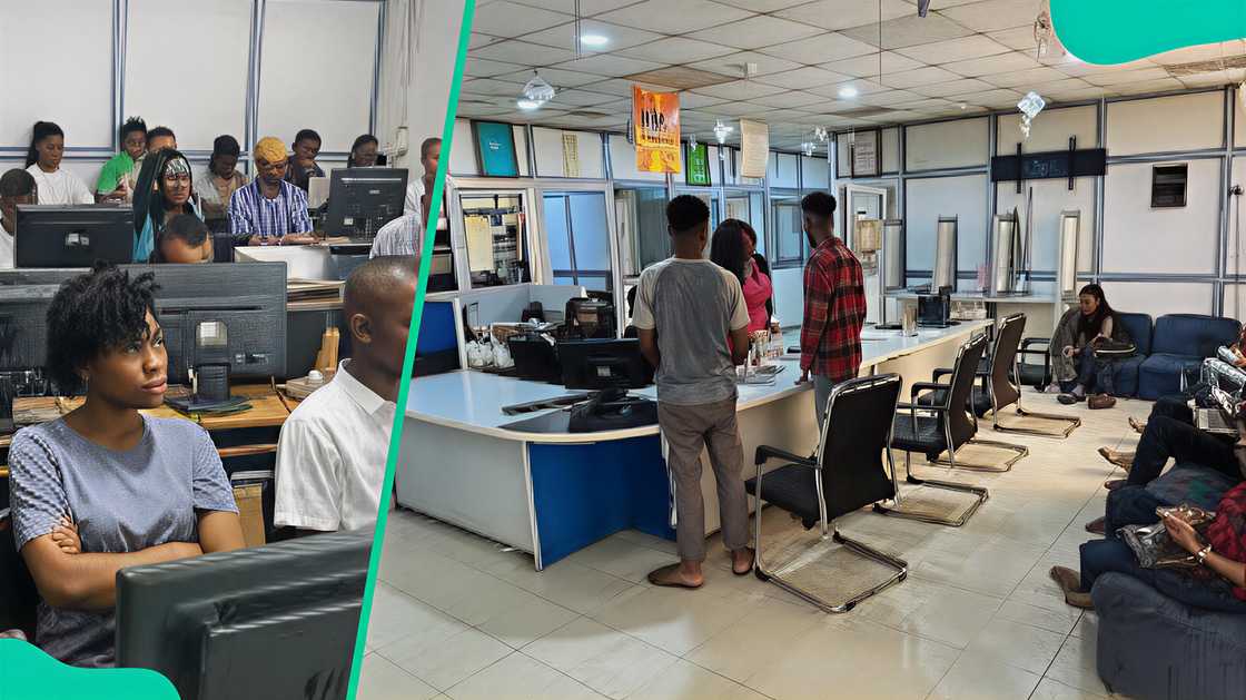 NIIT students during a lesson and inquiries NIIT students during a lesson and inquiries