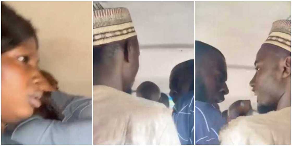 Video shows lady insulting male passenger in commercial bus for telling preacher to shut up Video shows lady insulting male passenger in commercial bus for telling preacher to shut up