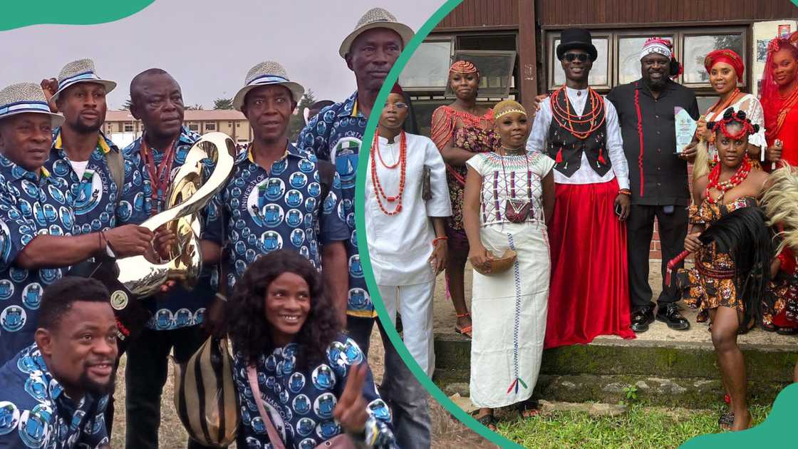 UNIPORT staff and students after winning a trophy, and during a culture celebration event UNIPORT staff and students after winning a trophy, and during a culture celebration event