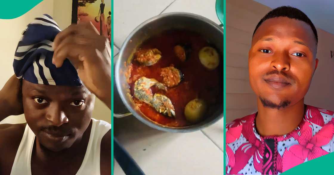 Mixed reactions as man displays foods his girlfriend prepared with N3k