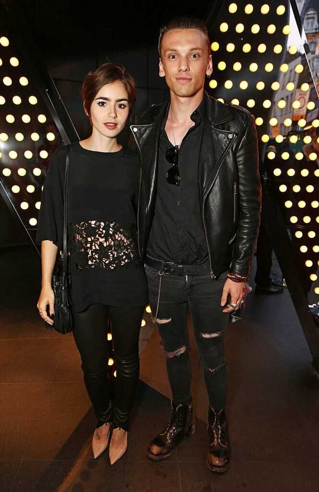 Lily Collins and Jamie Campbell Bower Lily Collins and Jamie Campbell Bower