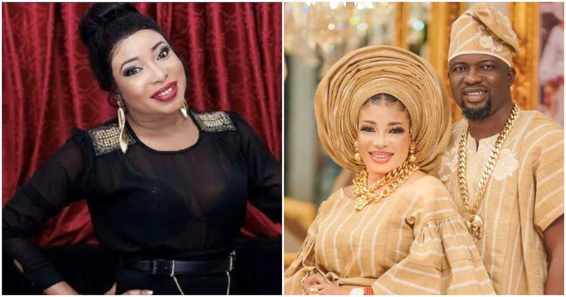 Lizzy Anjorin vouches for husband, says he has never cheated. Lizzy Anjorin vouches for husband, says he has never cheated.