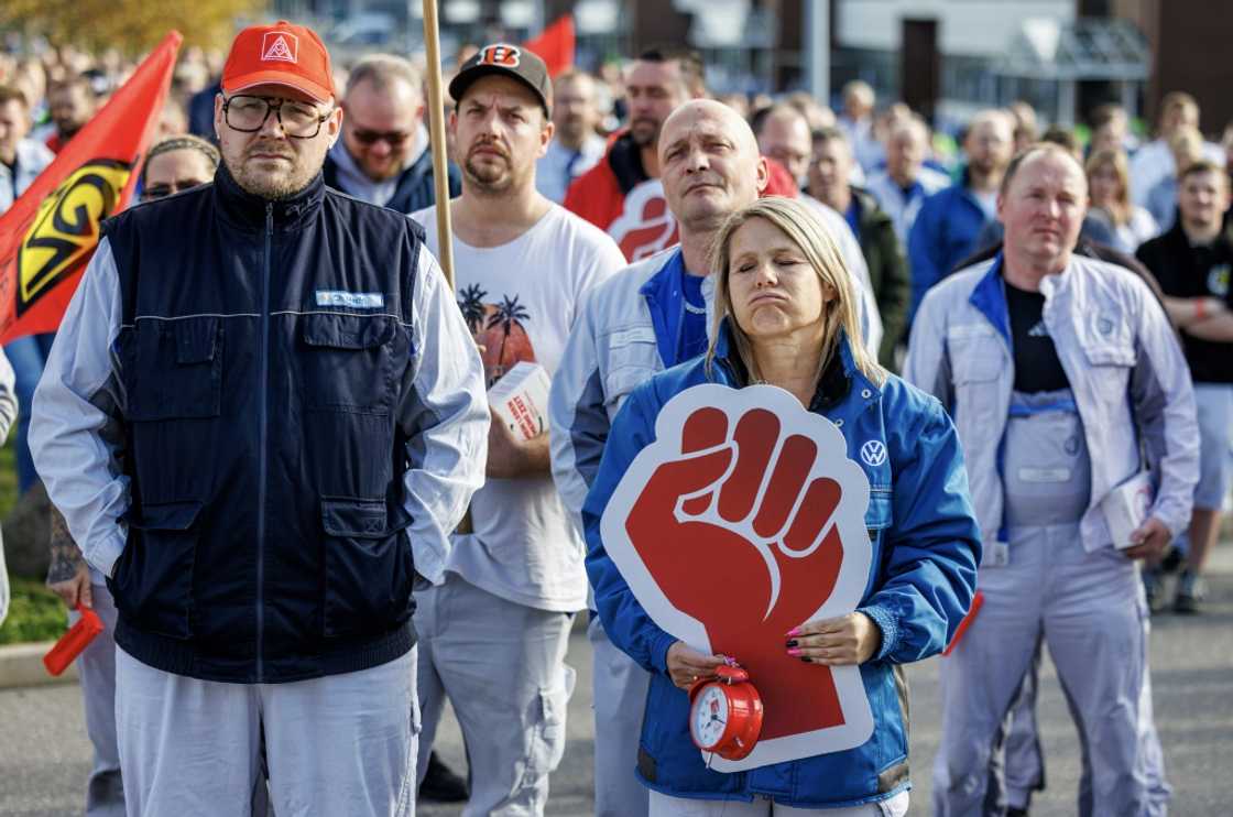 Volkswagen workers have been protesting against plans for a drastic cost-cutting drive at the manufacturer