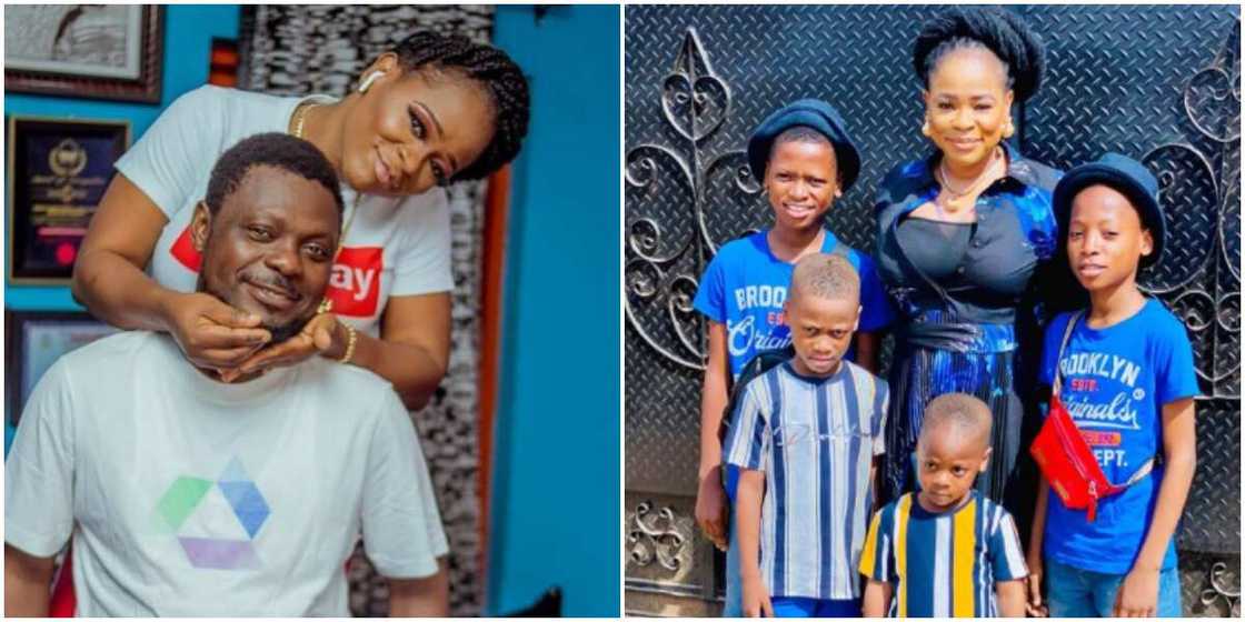 If you can't afford to cater for my 4 boys, do not invite us to your party: Actor Kunle Afod's wife says If you can't afford to cater for my 4 boys, do not invite us to your party: Actor Kunle Afod's wife says