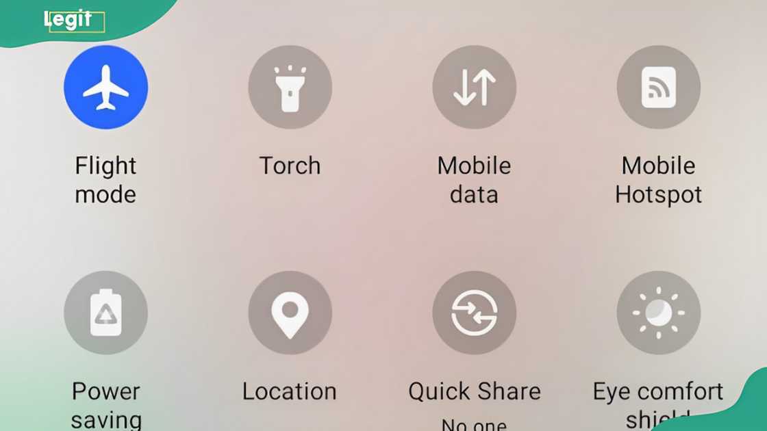 Turning on Airplane mode Turning on Airplane mode