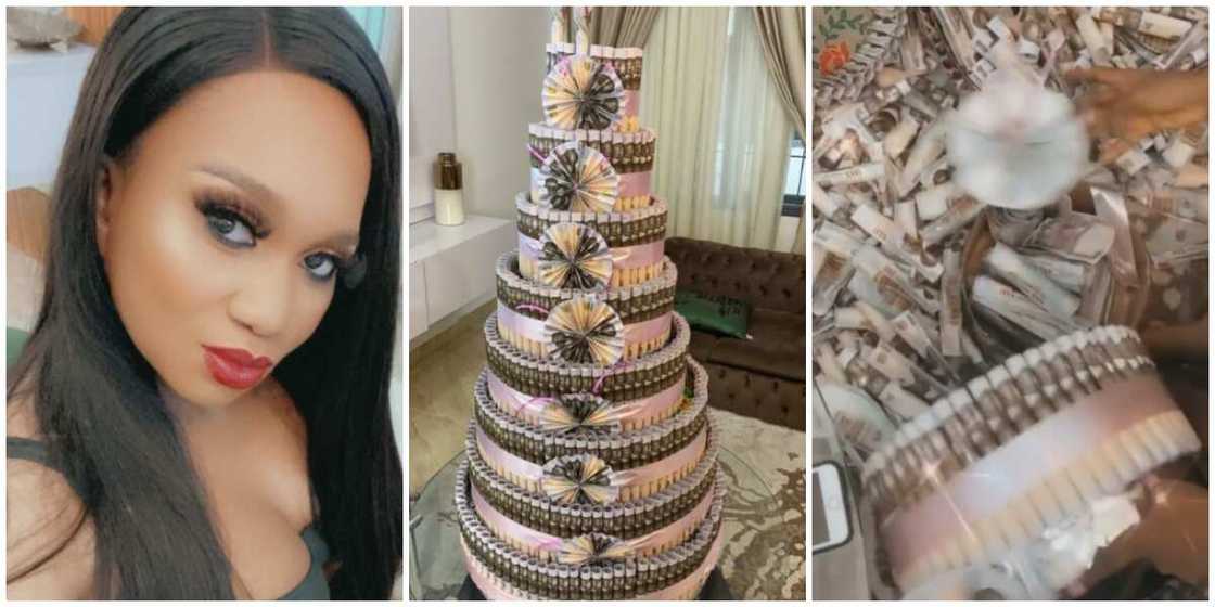 Ubi Franklin's baby mama Sandra Iheuwa shows off cash notes gotten from her birthday bash Ubi Franklin's baby mama Sandra Iheuwa shows off cash notes gotten from her birthday bash