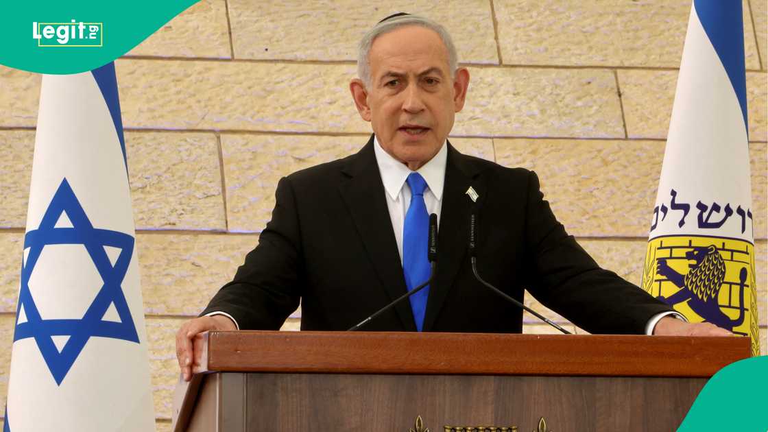 Israeli Prime Minister Benjamin Netanyahu speaks ahead of Israel's 2026 Remembrance Day. Photo by Marc SELLEM Israeli Prime Minister Benjamin Netanyahu speaks ahead of Israel's 2026 Remembrance Day. Photo by Marc SELLEM