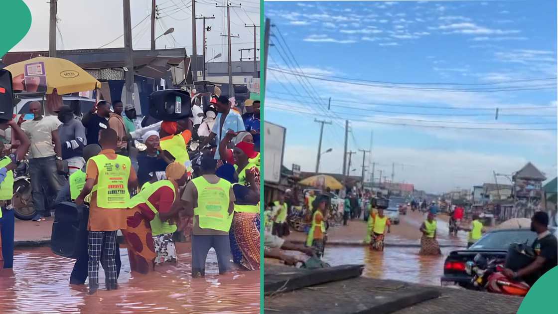 Video shows Lord's Chosen member singing and clapping in mud-filled pothole