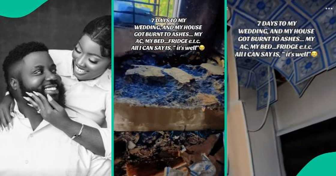 Man loses his house to fire seven days to his wedding.