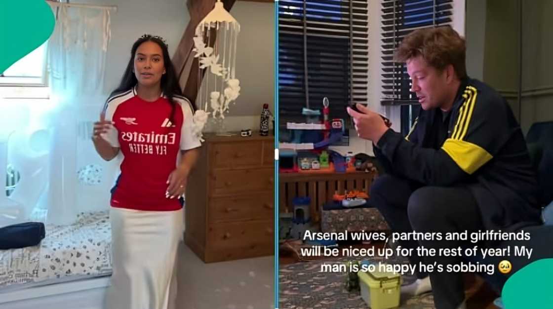 Arsenal win: Oyibo woman’s video of husband sparks online reactions