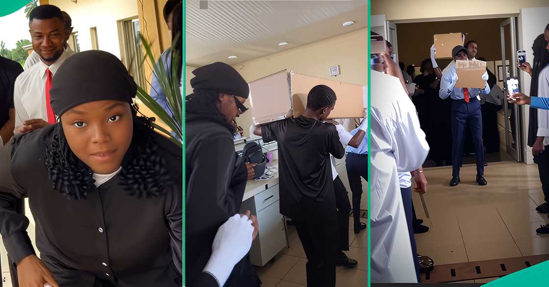 A university student shows how she and her classmates staged a fake funeral for their final year project. A university student shows how she and her classmates staged a fake funeral for their final year project.