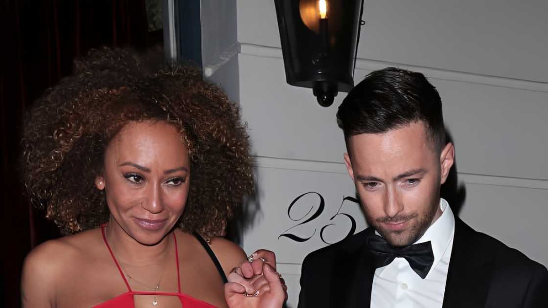 Mel B and Rory McPhee in London, England. Mel B and Rory McPhee in London, England.
