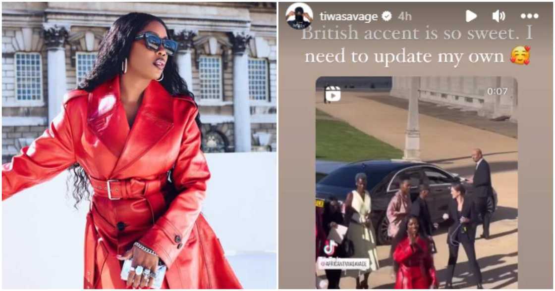 Tiwa Savage says she needs to update her British accent. Tiwa Savage says she needs to update her British accent.
