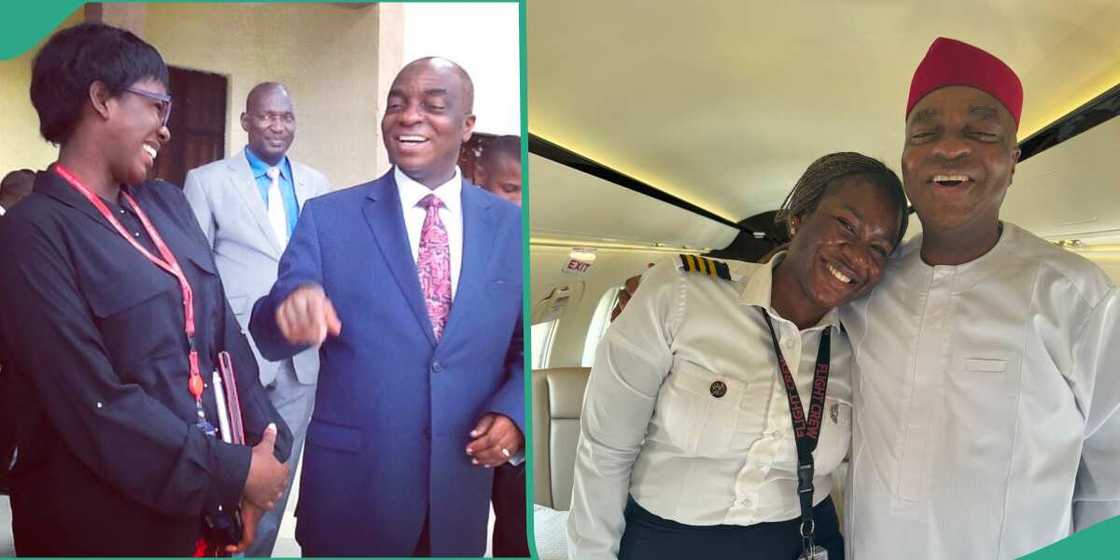 Pilot overjoyed as she flies Bishop Davido Oyedepo years after graduating from Covenant University Pilot overjoyed as she flies Bishop Davido Oyedepo years after graduating from Covenant University