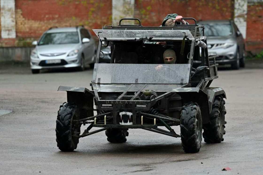 Buggies built to order are used by Ukrainian forces to carry weapons and the wounded Buggies built to order are used by Ukrainian forces to carry weapons and the wounded