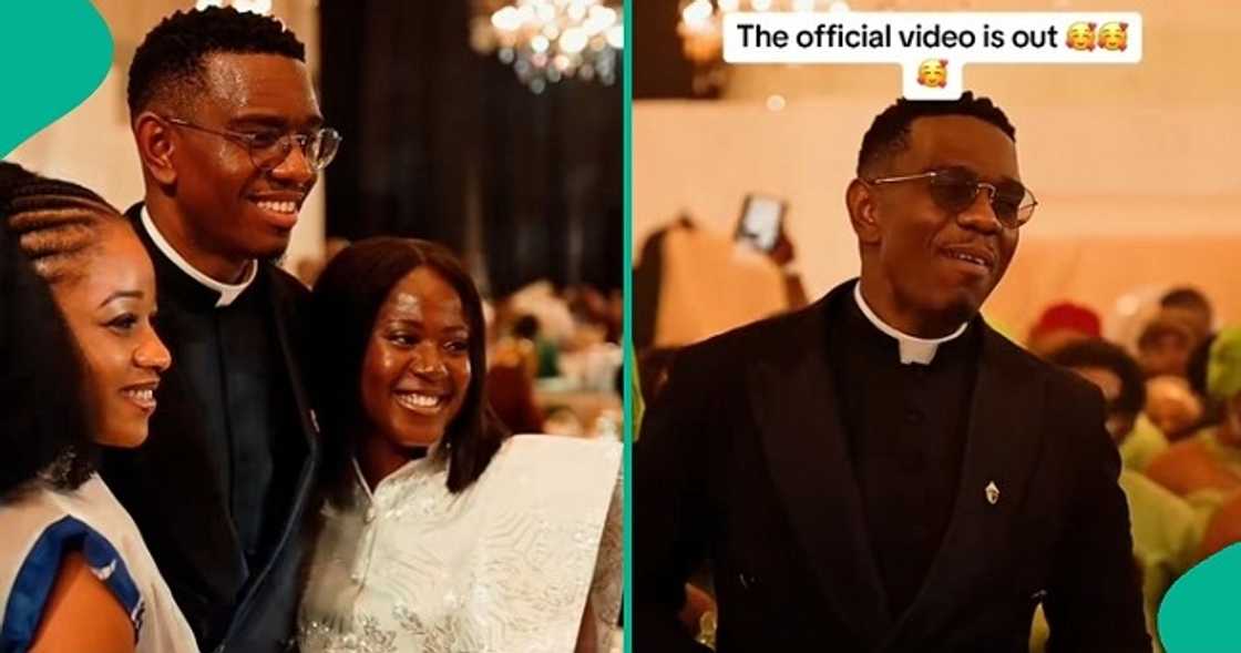 Reverend Father who left his big company, 2 degrees to join seminary school holds his first Mass in Lagos state.