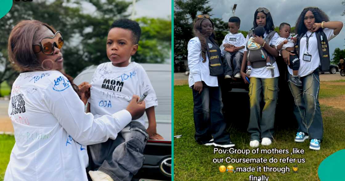 Group of Mothers Celebrate Sign-out Day in Style With Their Little Children, Pictures Trend Online Group of Mothers Celebrate Sign-out Day in Style With Their Little Children, Pictures Trend Online
