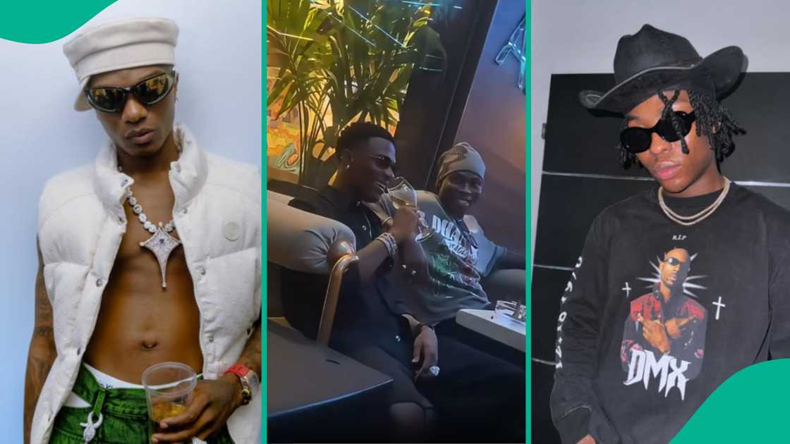 Wizkid visits Reekado Banks' newly opened lounge, Above Lifestyle.