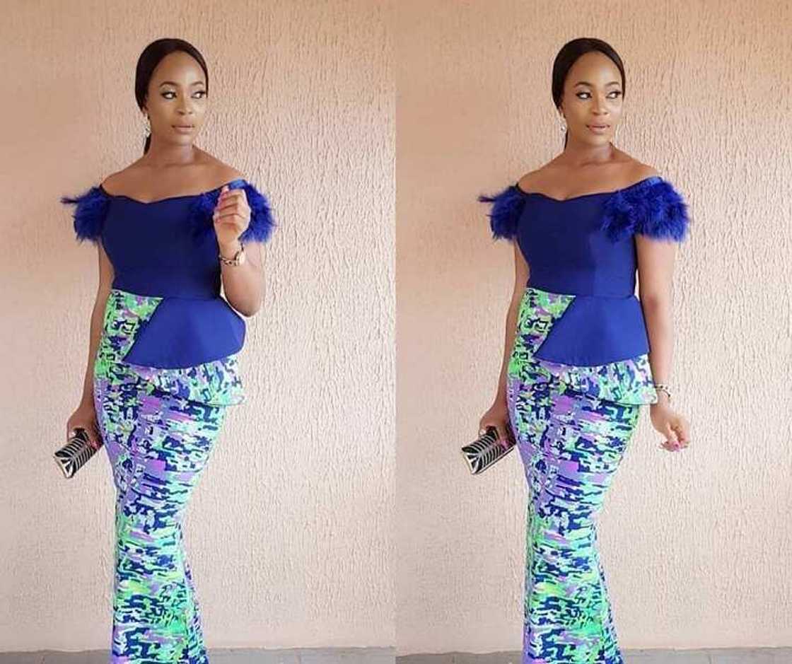 Bella Naija fashion dress with peplum