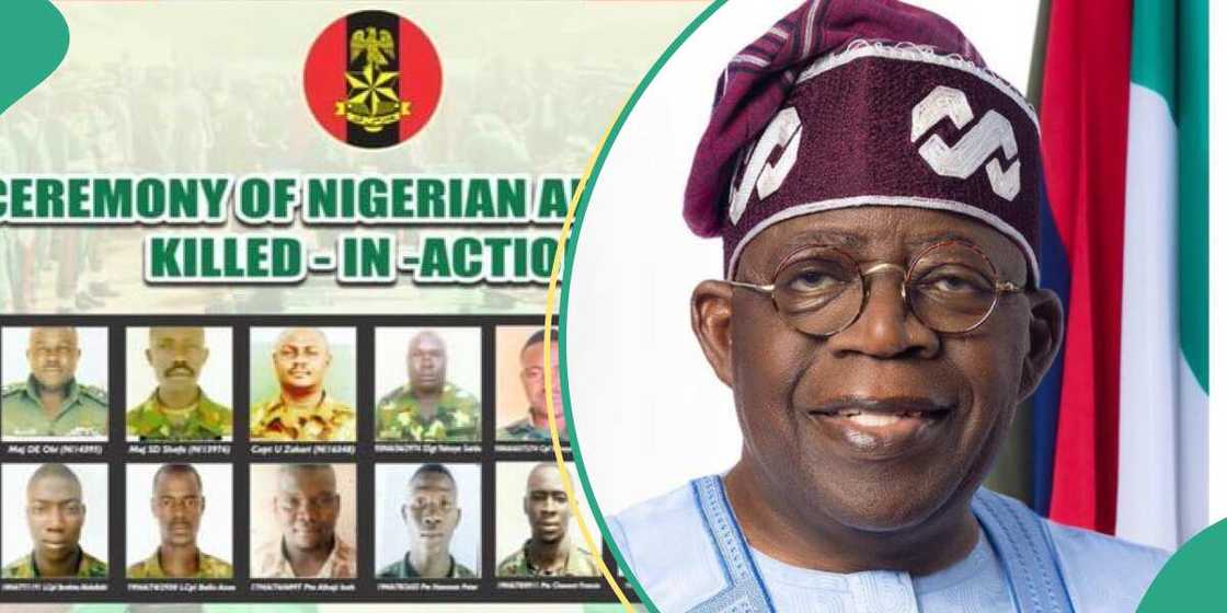 Slain Soldiers and President Tinubu Slain Soldiers and President Tinubu