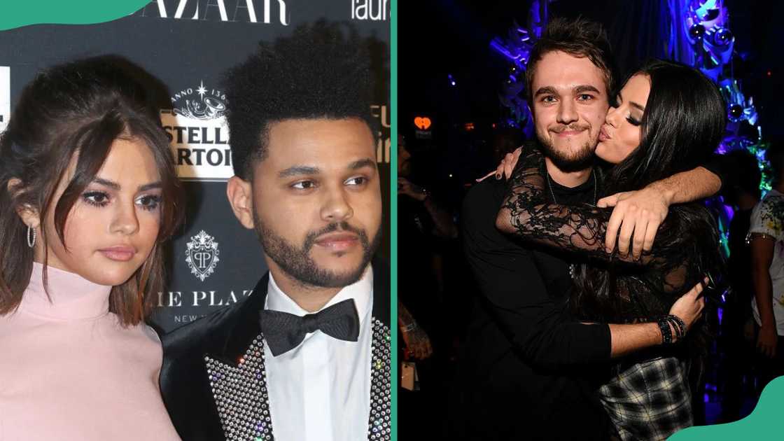 Singers Selena Gomez and The Weeknd at The Plaza Hotel, and Zedd and Selena Gomez at Madison Square Garden Singers Selena Gomez and The Weeknd at The Plaza Hotel, and Zedd and Selena Gomez at Madison Square Garden