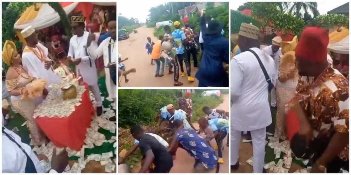 Drama at wedding as groom's friend steal show, throw money into bush and stone cash on people Drama at wedding as groom's friend steal show, throw money into bush and stone cash on people