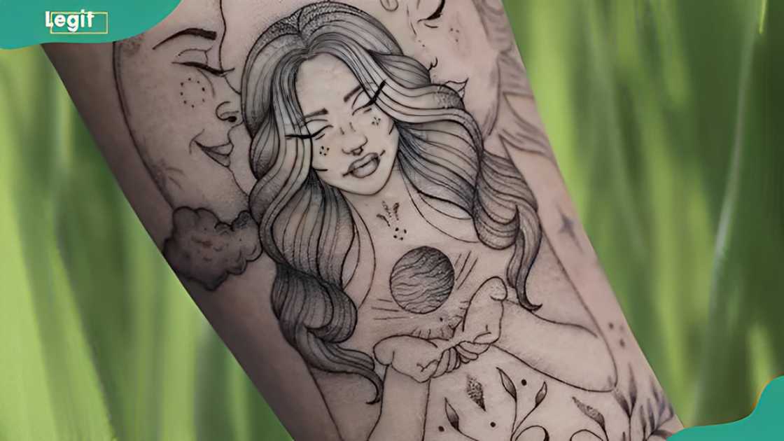 Meditating woman tattoo Meditating woman tattoo