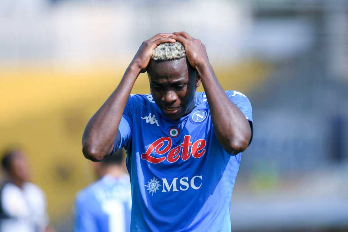 Nigerian striker Victor Osimhen Nigerian striker Victor Osimhen