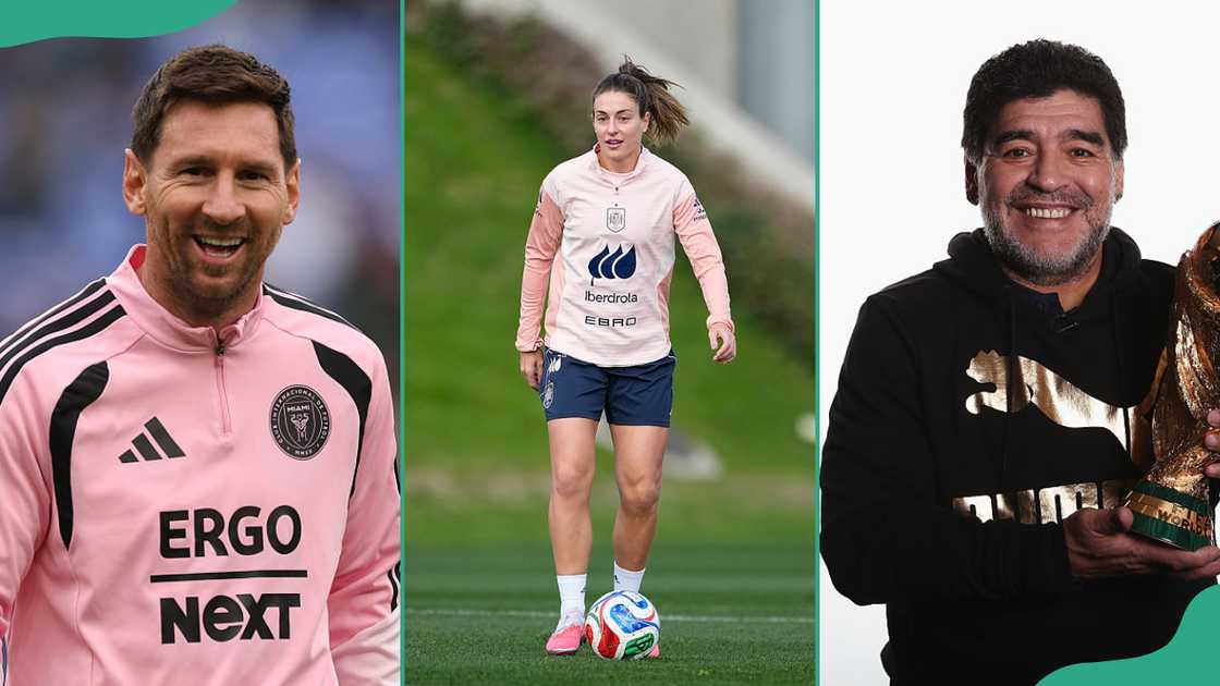 Lionel Messi, Alexia Putellas, and Diego Maradona