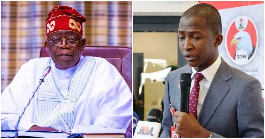 Tinubu/EFCC Chairman Abdulrasheed Bawa Tinubu/EFCC Chairman Abdulrasheed Bawa