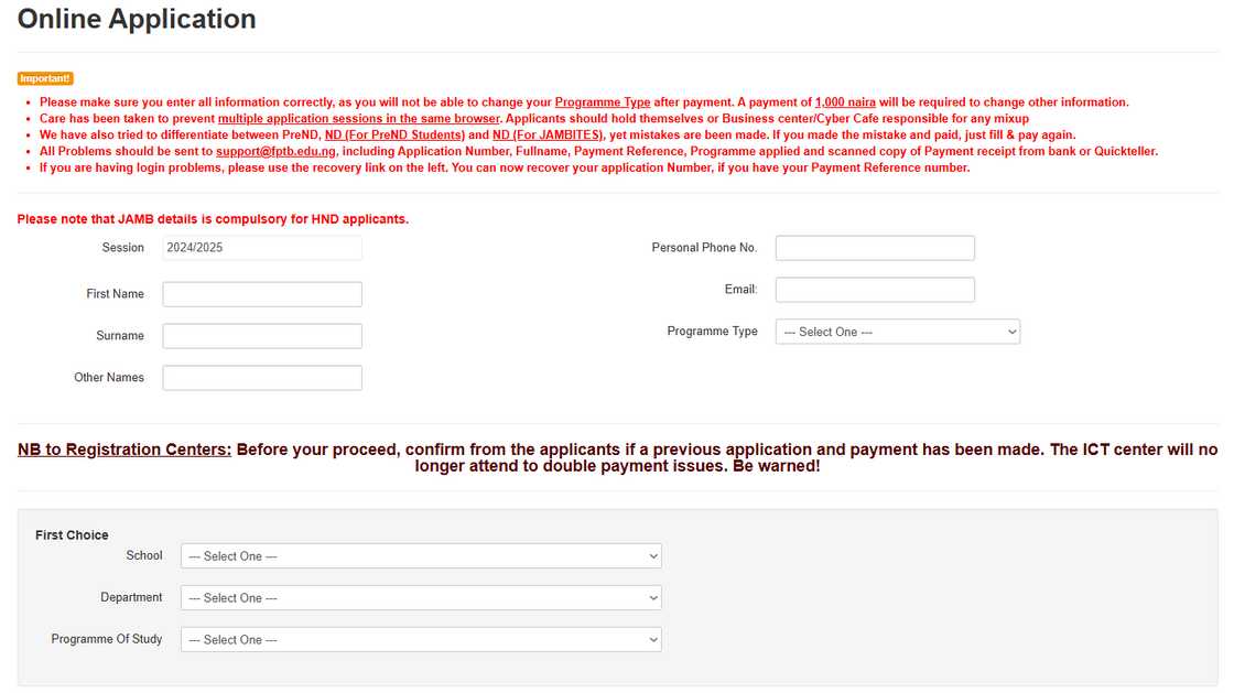 FPTB application portal FPTB application portal
