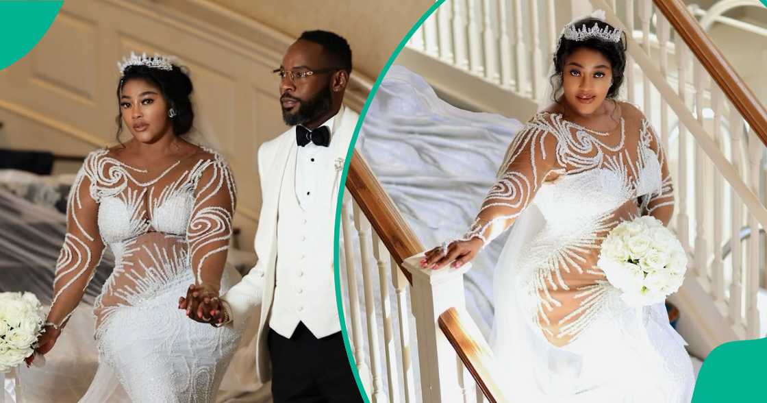 Actress Okeowo posted her wedding pictures on her social media in euphoria of her birthday. Actress Okeowo posted her wedding pictures on her social media in euphoria of her birthday.