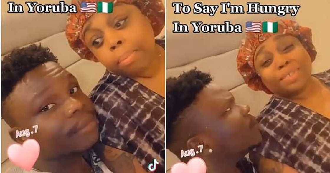 Man teaches American wife, Yoruba language, accent Man teaches American wife, Yoruba language, accent