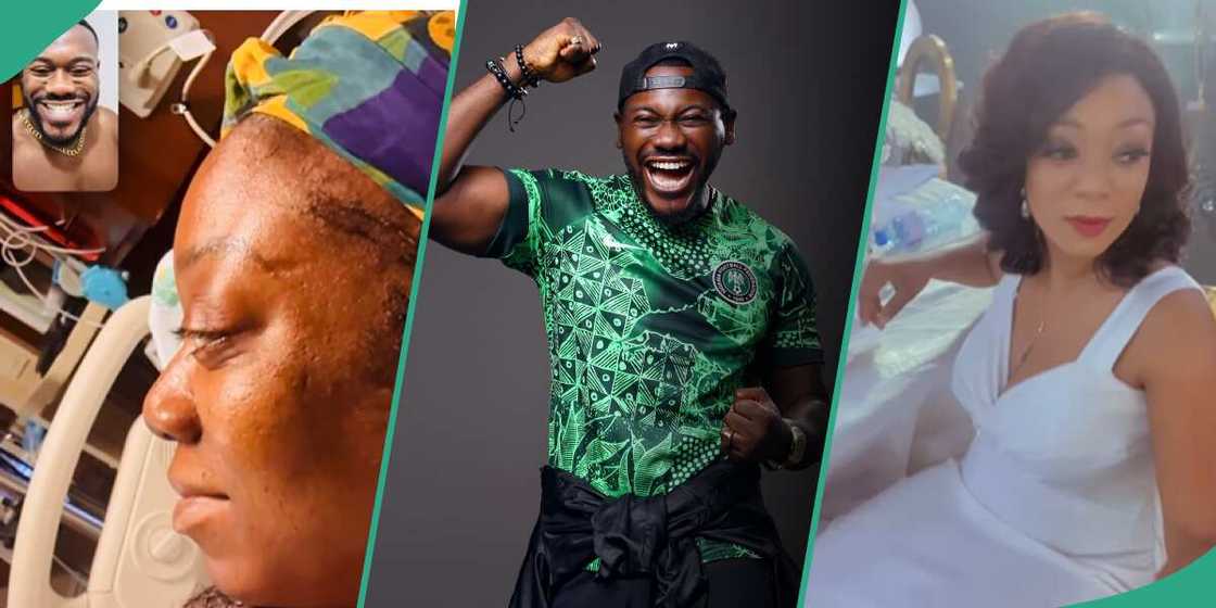 Movie star Deyemi Okanlawon celebrates as he welcomes 3rd child with wife. Movie star Deyemi Okanlawon celebrates as he welcomes 3rd child with wife.