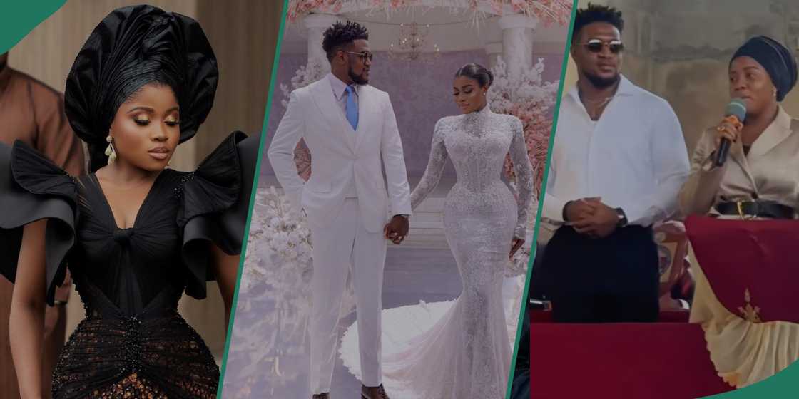 Veekee James suffers backlash for kneeling before Femi in church Veekee James suffers backlash for kneeling before Femi in church