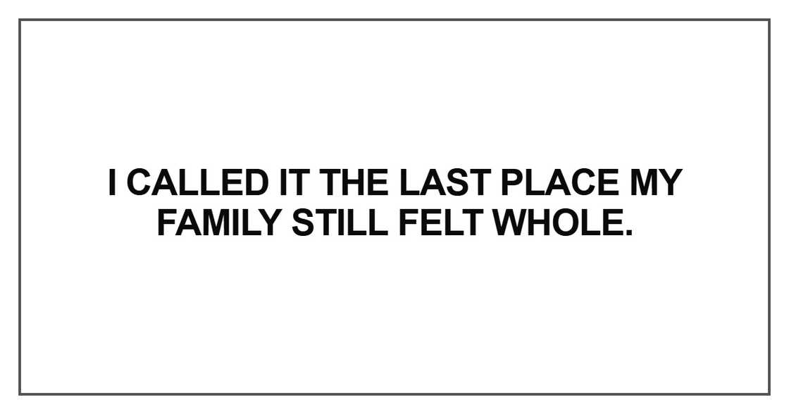 I called it the last place