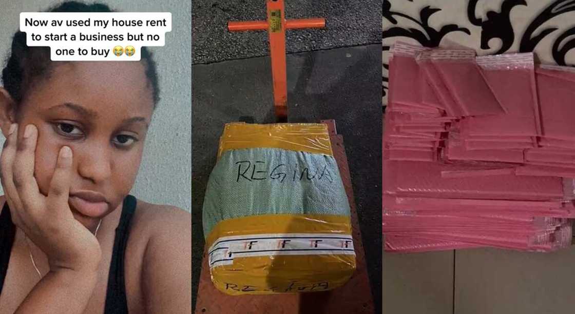 Photos of Gina, a Nigerian lady who started a business with her house rent.