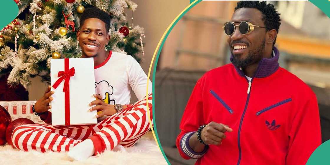 Moses Bliss' solo Christmas pyjamas photos trend. Moses Bliss' solo Christmas pyjamas photos trend.