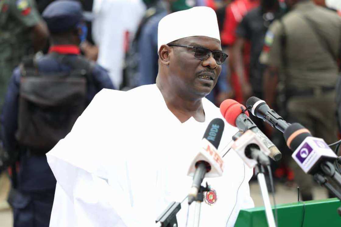 Ndume in a press conference Ndume in a press conference