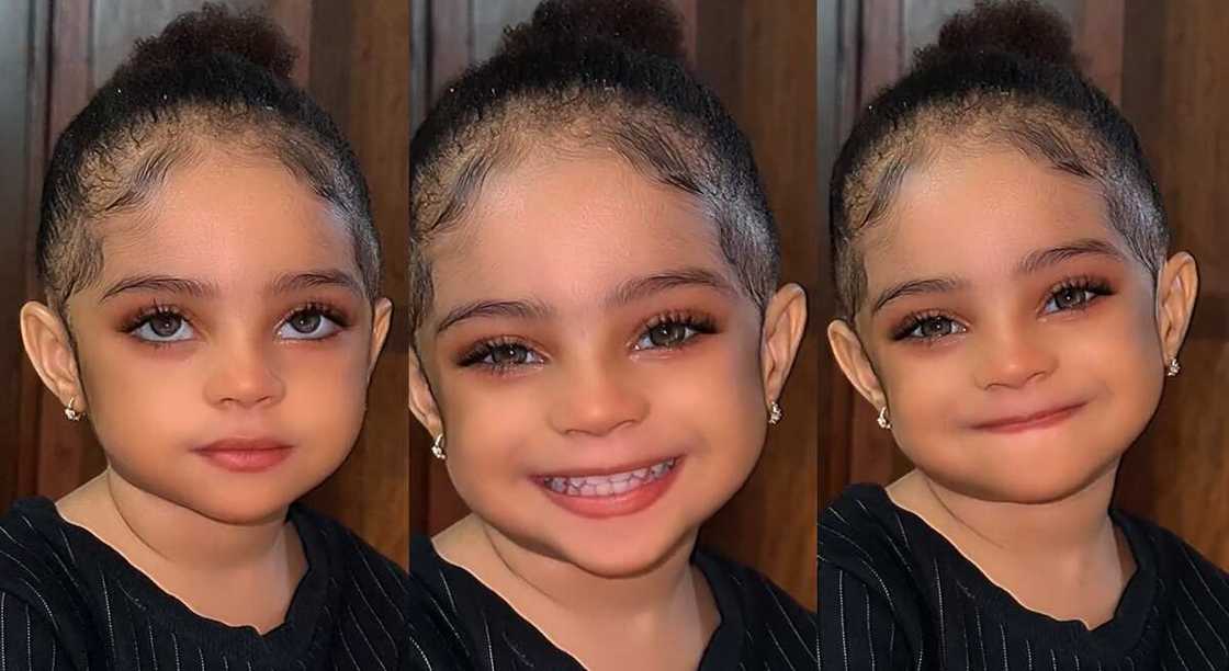 Photos of a little girl blessed with spectacular beauty.