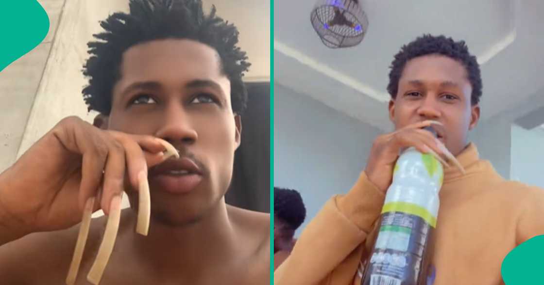Man shows his nails after one year of not cutting it Man shows his nails after one year of not cutting it