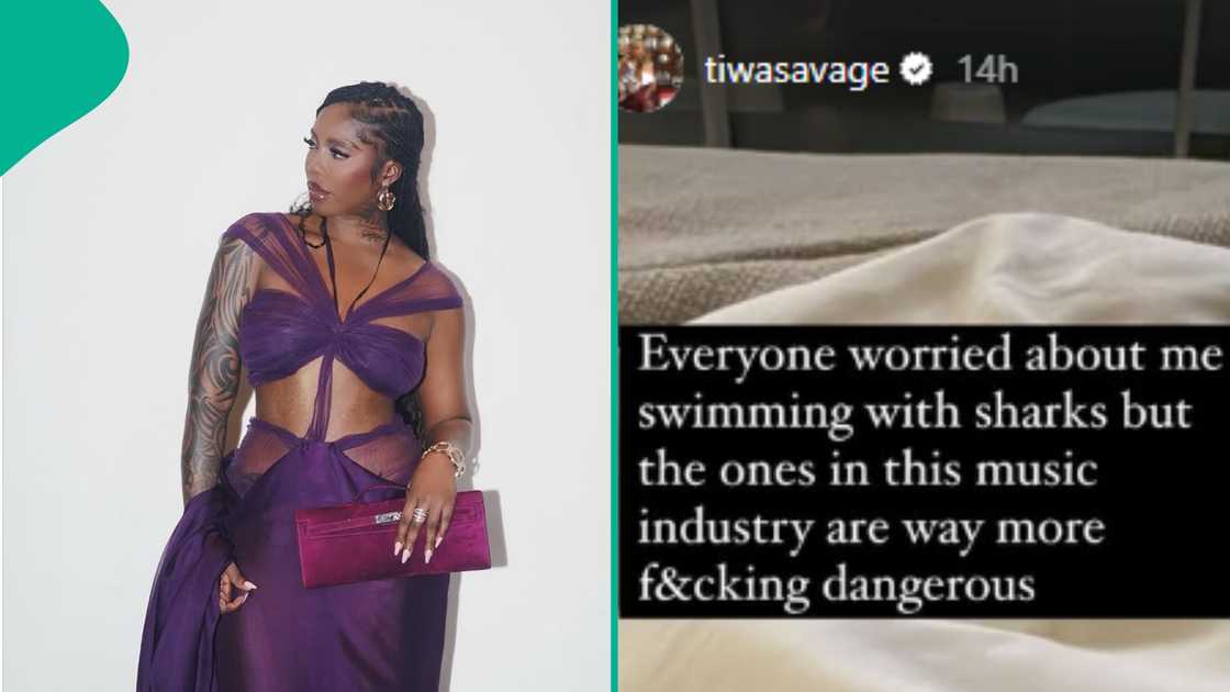 Tiwa Savage throws shade at her colleagues. Tiwa Savage throws shade at her colleagues.