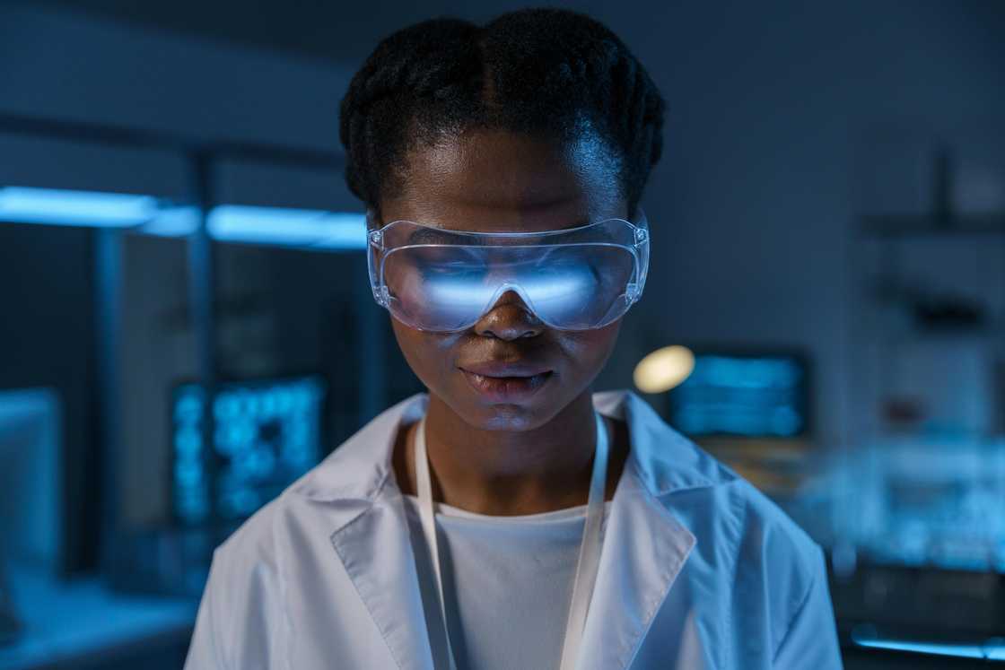 A distressed lab scientist A distressed lab scientist