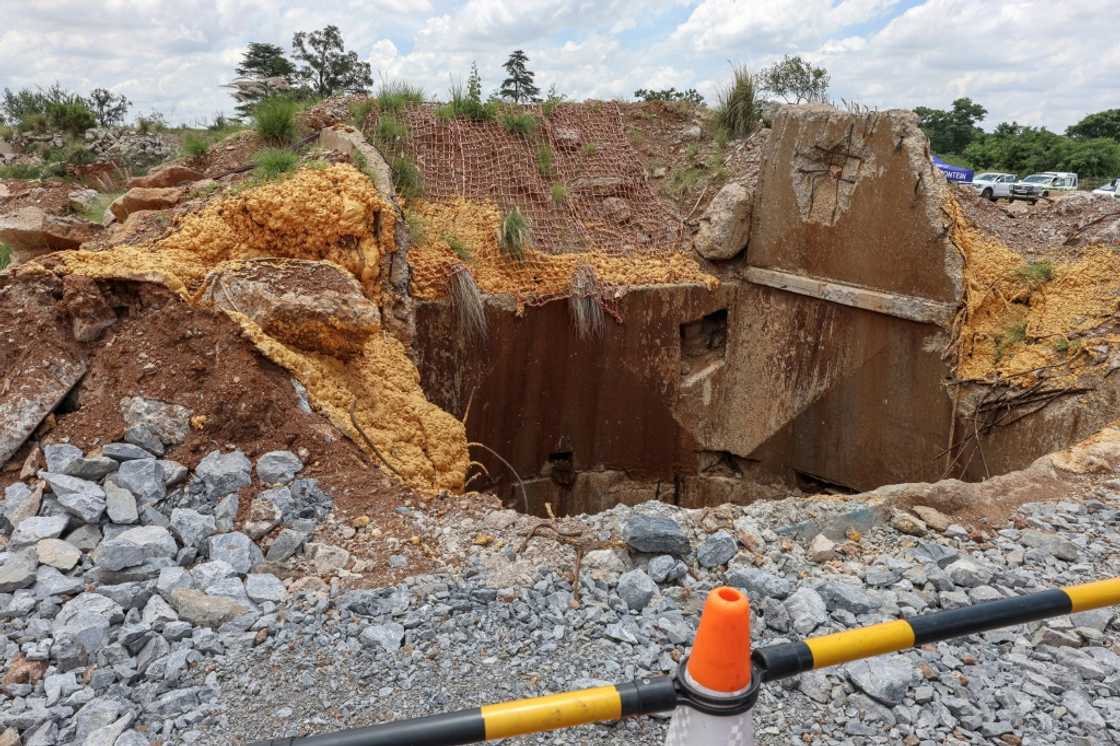 Illegal miners occupied the shaft -- once part of S. Africa's vast mining industry Illegal miners occupied the shaft -- once part of S. Africa's vast mining industry