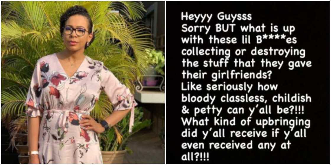 Reactions as BBNaija's Tboss blasts men who reclaim gifts from their girlfriends after breakup