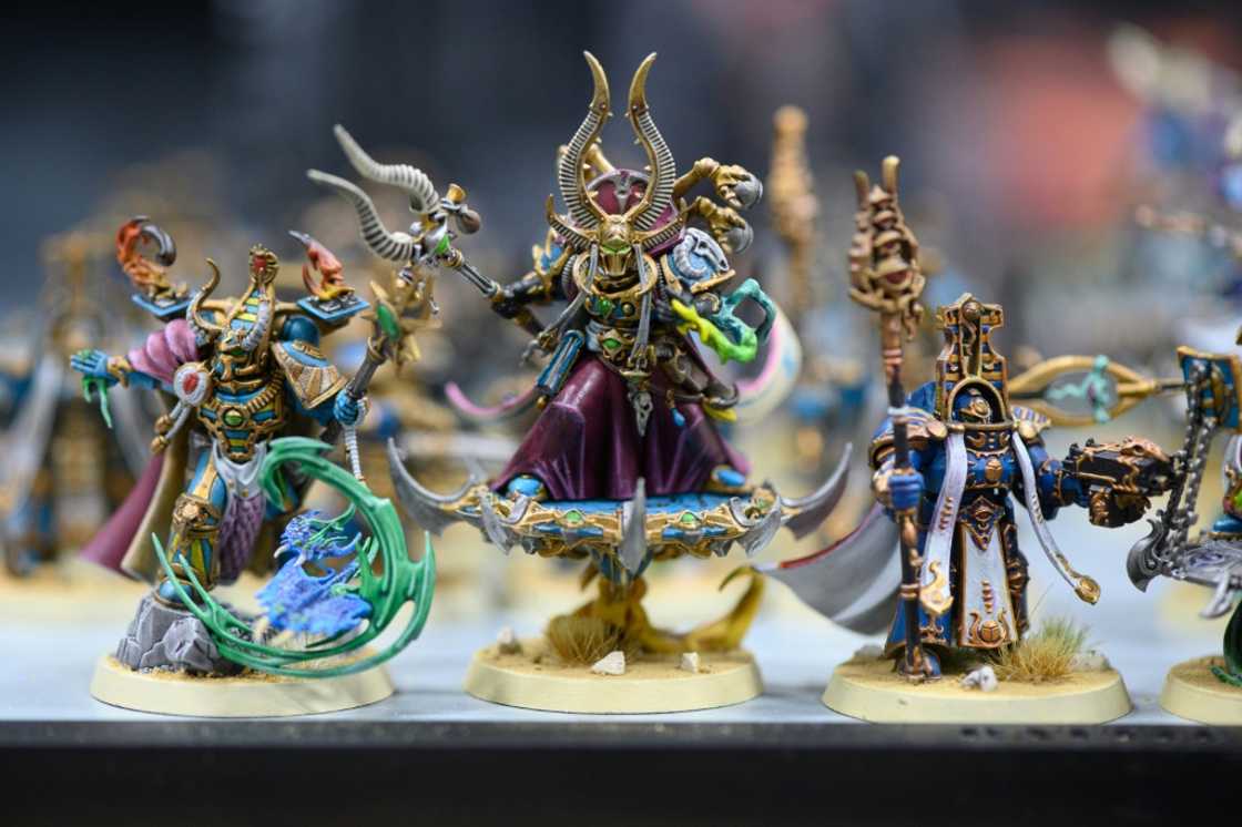 Players use Warhammer 40,000 games figurines such as these in compete in tournaments