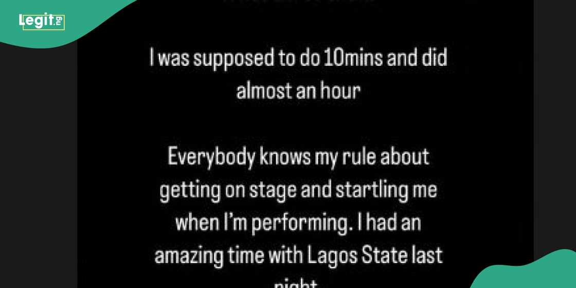 Burna Boy shares thought with fans. Burna Boy shares thought with fans.