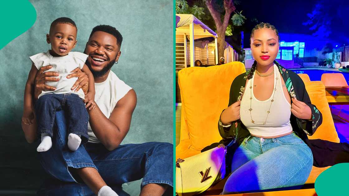 Somadina shares beautiful photos of his son, Regina Daniels reacts